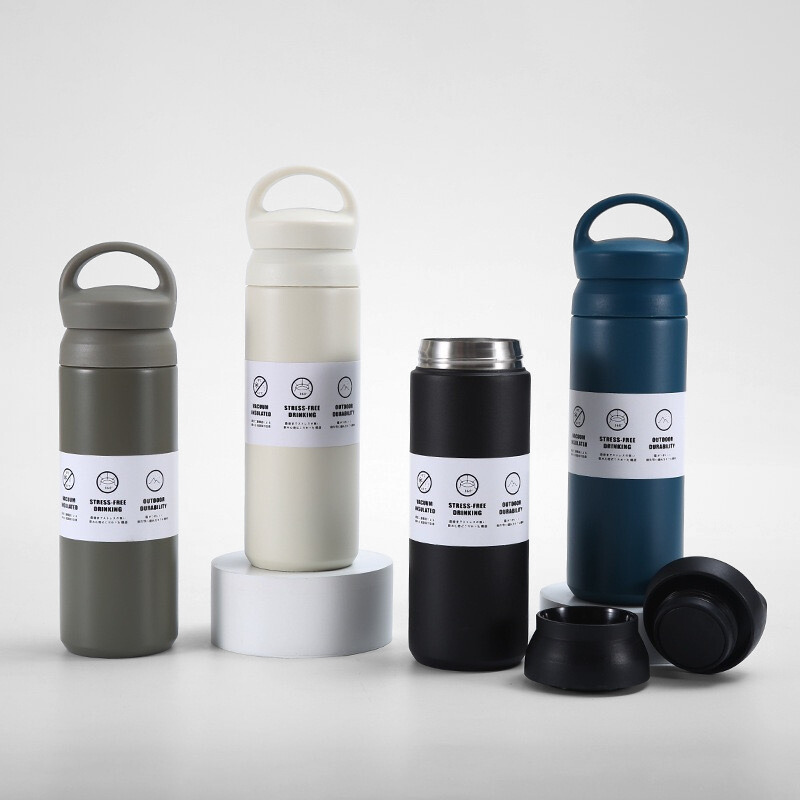 Japanese Style 500ml Double Wall Vacuum Water Bottle Travel Hot Coffee Tumbler Mugs