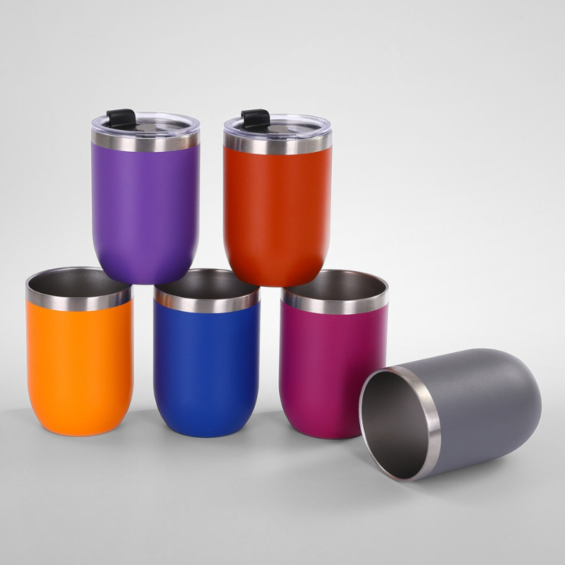 12oz Wine Tumbler Mug Stainless Steel Double Wall Vacuum Tumbler