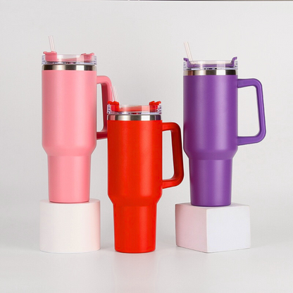 Portable 40oz Vacuum-Sealed Auto Beverage Cups
