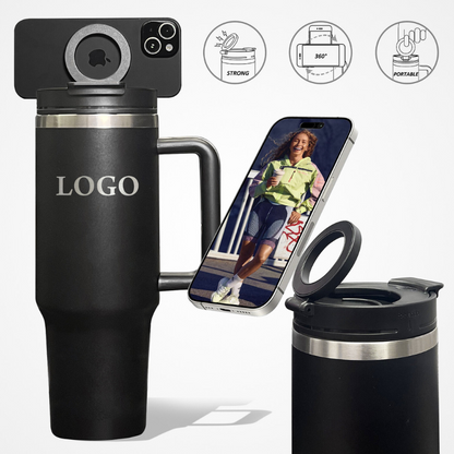 Magnetic Phone Holder Travel Tumbler