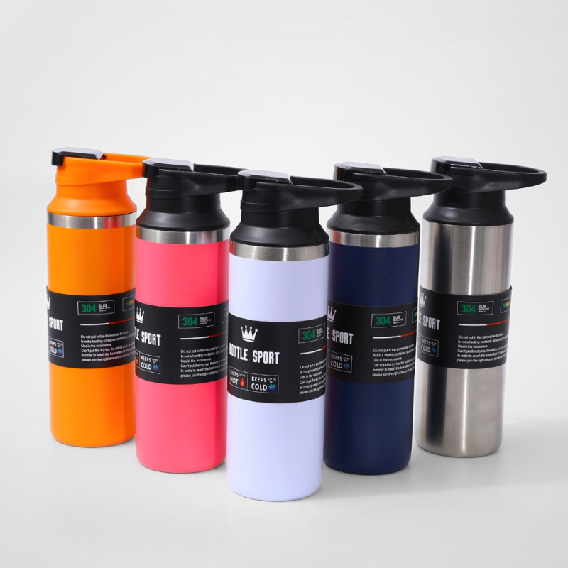 500ml Double Wall Insulated Stainless Steel Vacuum Bottle Powder Coating Sport Water Bottle
