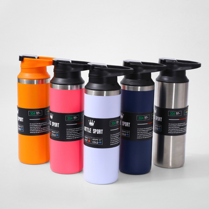500ml Double Wall Insulated Stainless Steel Vacuum Bottle Powder Coating Sport Water Bottle