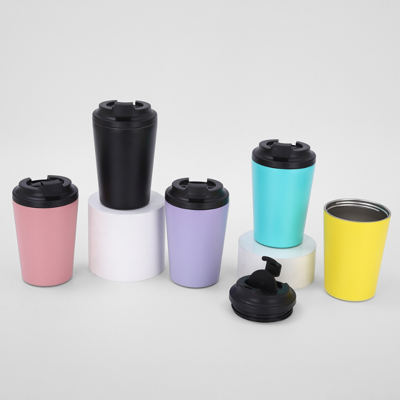 12oz American Style Milk Coffee Cups Vacuum Insulated Double Wall Stainless Steel Tumbler