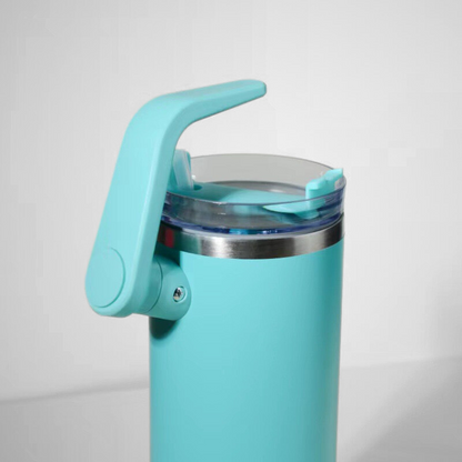 40oz Stainless Steel Car Cup Rotating Handle Large Capacity Insulated Outdoor Sports Bottle
