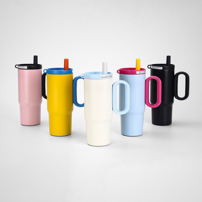 Stainless Steel Vacuum Insulated Cup Event Gift Printed Travel Mug With Lid