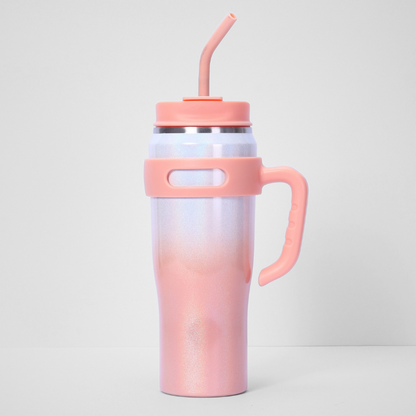 40oz rainbow Tumbler Insulated Vacuum Stainless Steel Double Wall with Handle Mug