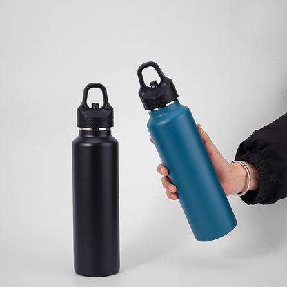 Portable 316 Stainless Steel Sports Water Bottle Double Vacuum Thermos Cup Easily Opens
