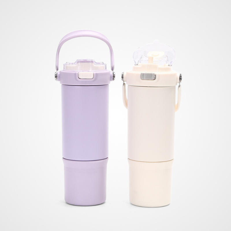 30oz Powder Coated Water Bottle Double Layer Vacuum Flask Bounce Lid