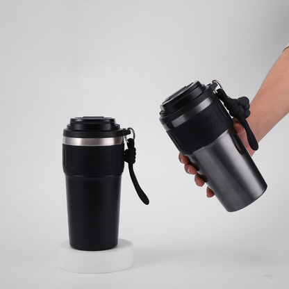 630ml Double Wall Stainless Steel Portable Plastic Lids BPA Bottle