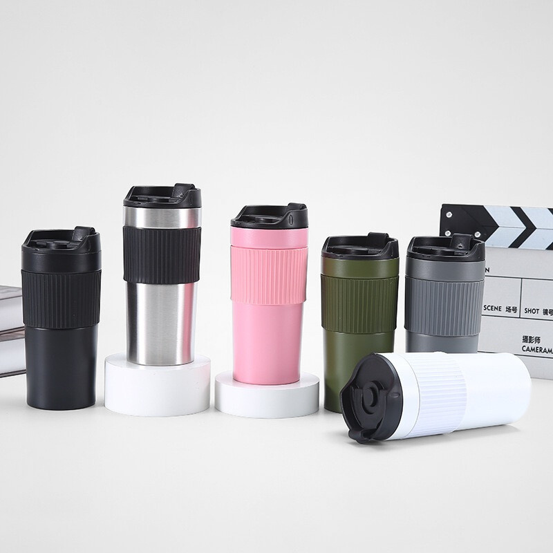 Portable Coffee Cup French Press Double Wall Stainless Steel Coffee Mug