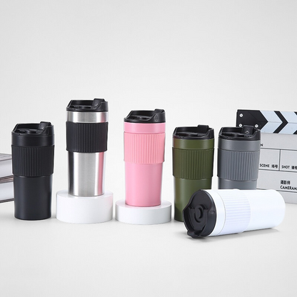 Portable Coffee Cup French Press Double Wall Stainless Steel Coffee Mug
