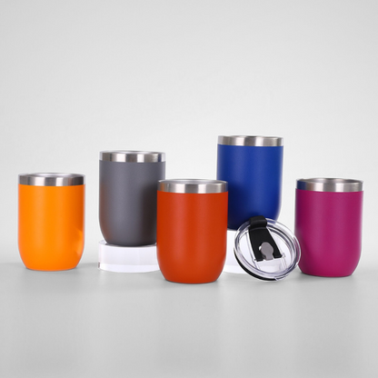 12oz Wine Tumbler Mug Stainless Steel Double Wall Vacuum Tumbler