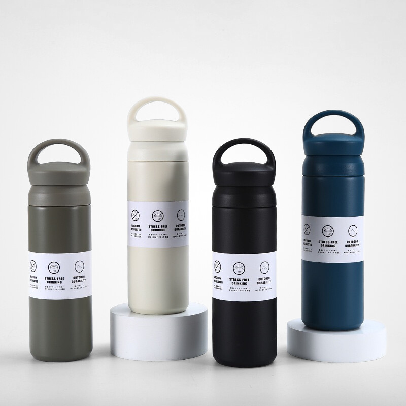 Japanese Style 500ml Double Wall Vacuum Water Bottle Travel Hot Coffee Tumbler Mugs