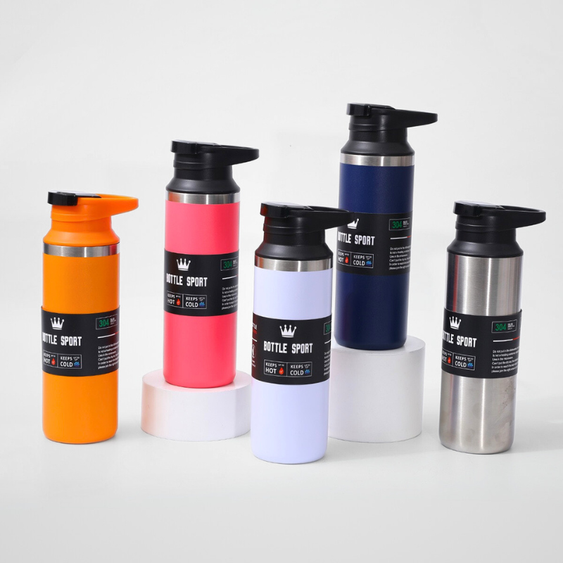 500ml Double Wall Insulated Stainless Steel Vacuum Bottle Powder Coating Sport Water Bottle