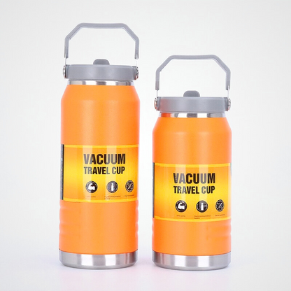 Stainless Steel Large Capacity Insulated Cup Outdoor Portable Sports Double Wall Vacuum Space Kettle with Handle
