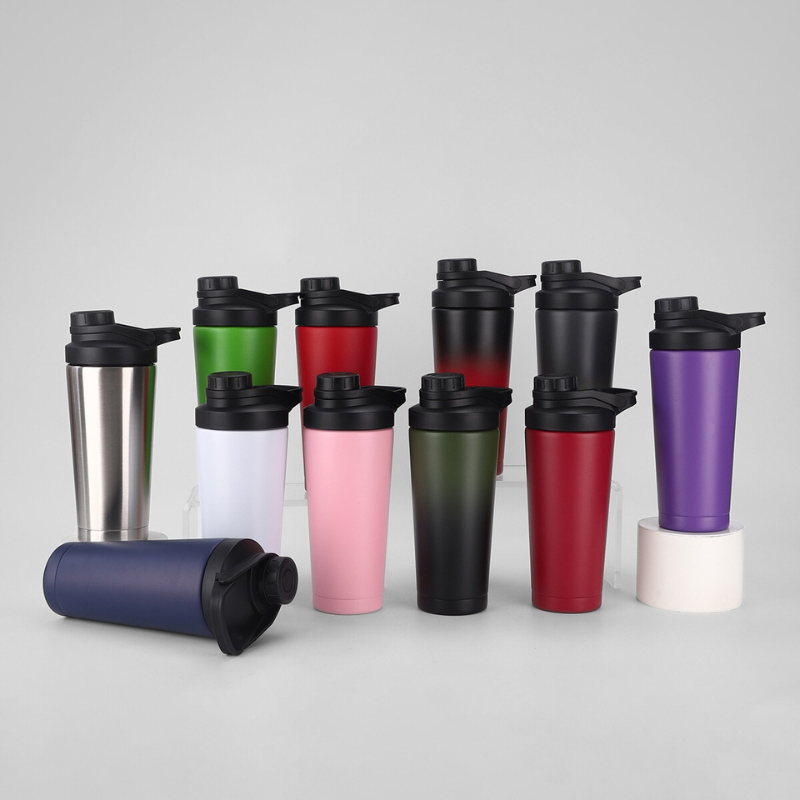 Double Wall 304 Stainless Steel Vacuum Insulated Gym Protein Shaker Bottle