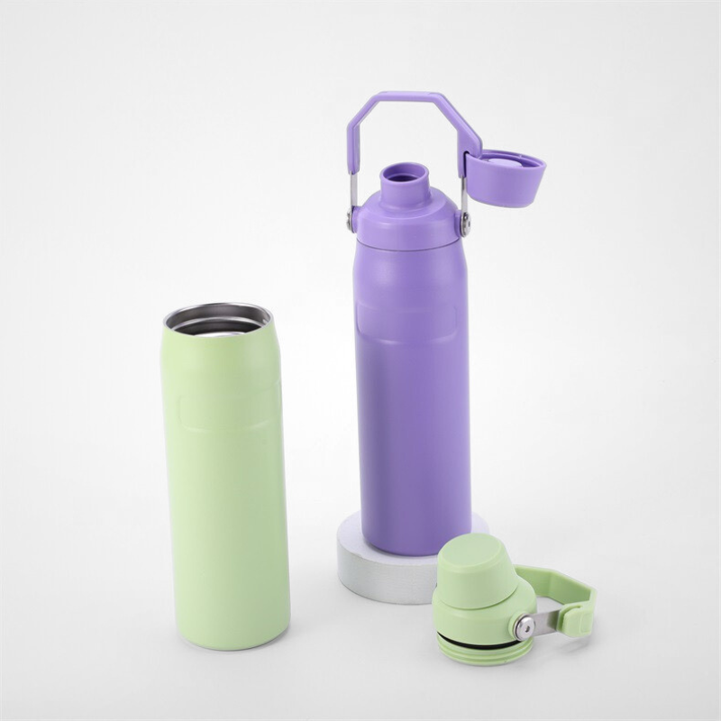 Double Walled Stainless Steel Vacuum Insulated Cycling Water Bottles with Handle