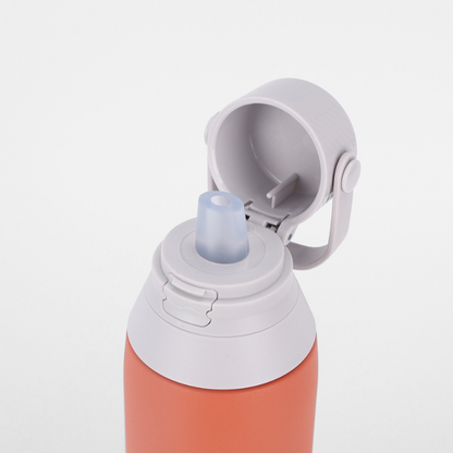 Stainless Steel Double Wall Vacuum Insulation Small Mouth Handle Pop-up Lid Water Bottle