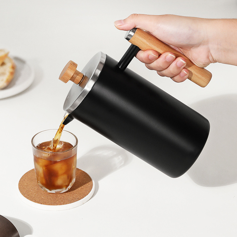 Portable Coffee Maker Filter Cafetiere Camping French Press