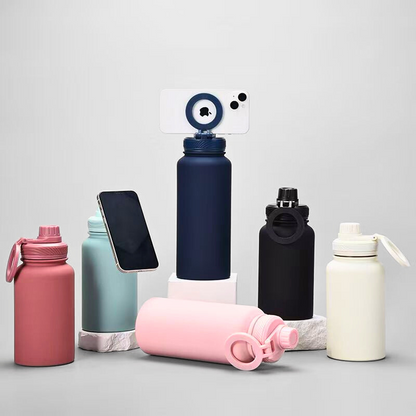 Magnetic Phone Holder Sports Water Bottle