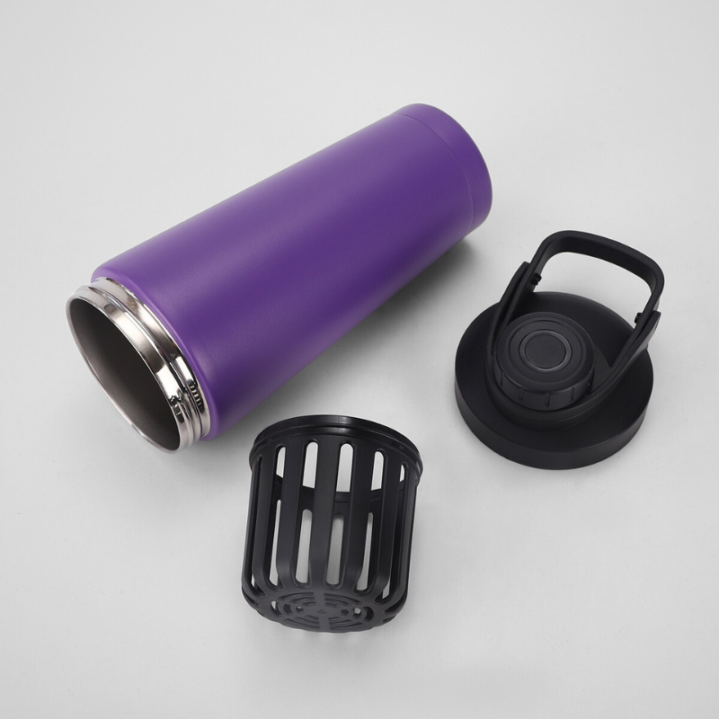 Double Wall 304 Stainless Steel Vacuum Insulated Gym Protein Shaker Bottle