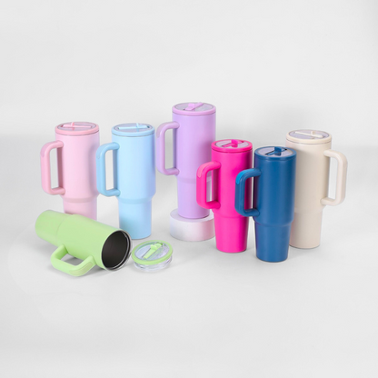 40oz Stainless Steel Car Mug with Straw-Durable & Leak-Proof