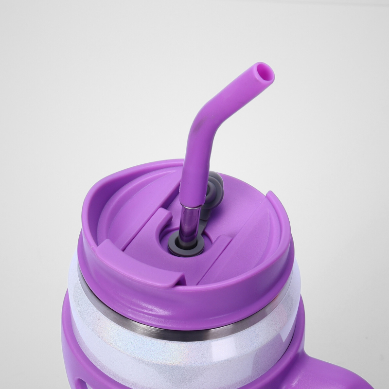 40oz rainbow Tumbler Insulated Vacuum Stainless Steel Double Wall with Handle Mug