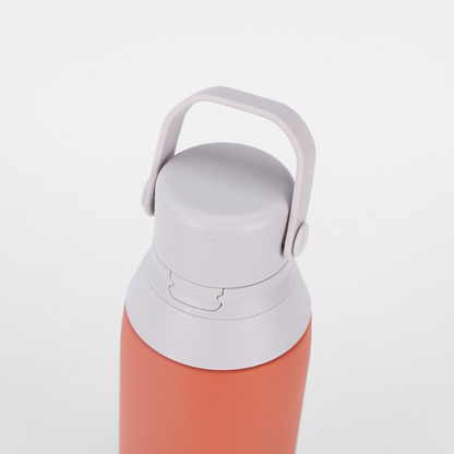 Stainless Steel Double Wall Vacuum Insulation Small Mouth Handle Pop-up Lid Water Bottle
