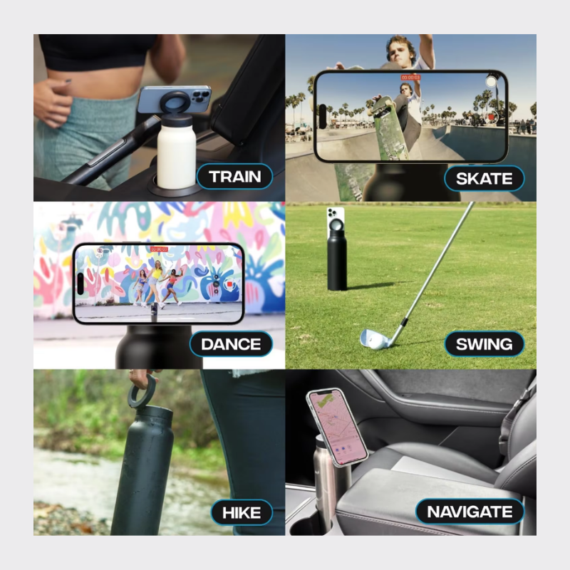 Magnetic Phone Mount Water Bottle/Phone Holder Water Bottle