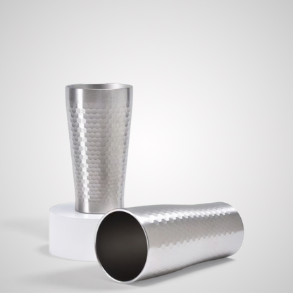 Stainless Steel Double Wall Hammered  Beer Cup