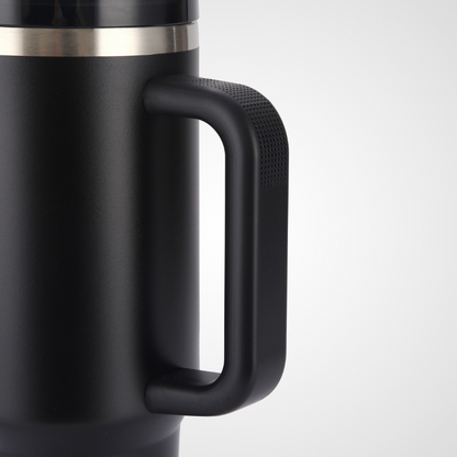 Stainless Steel 40oz Tumbler With Handle & Flip Straw Lid