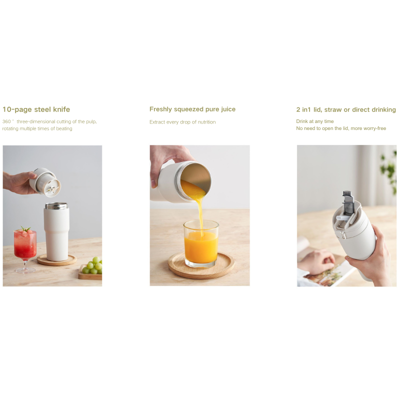 New stainless steel juice cup, convenient multi-functional outdoor thermal insulation juice cup