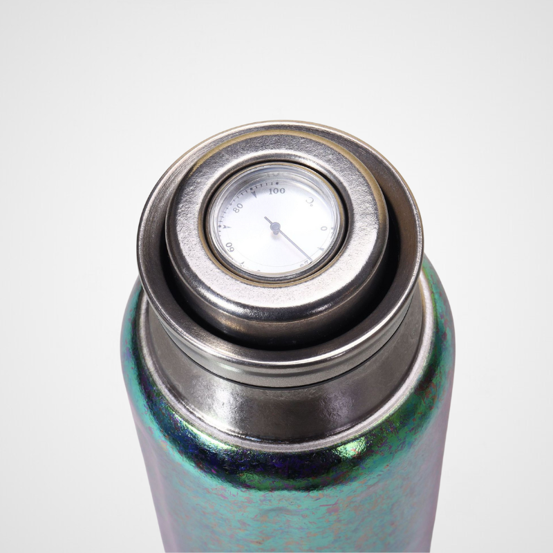 Custom 500ml Titanium Double Wall Water Bottle Silver Insulated for Outdoor Camping With Direct Drinking Lid