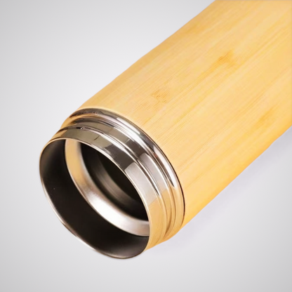 Portable Stainless Steel Bamboo Mugs with Handle
