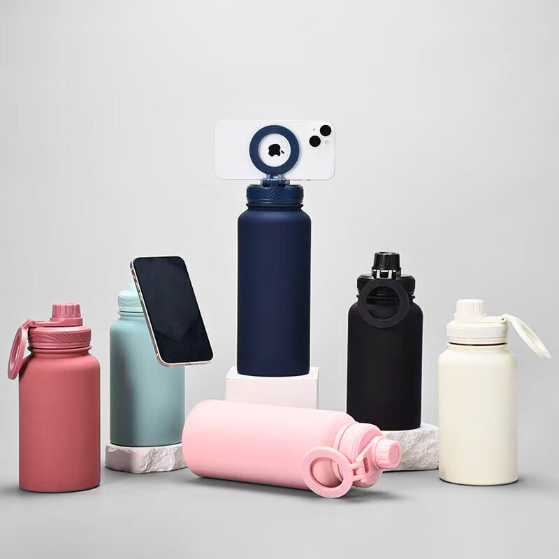 Magnetic Phone Holder Sports Water Bottle