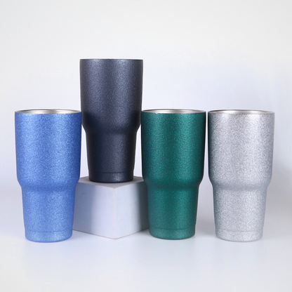 30oz Stainless Steel Powder Coating Glitter Tumbler Vacuum Beer Mug