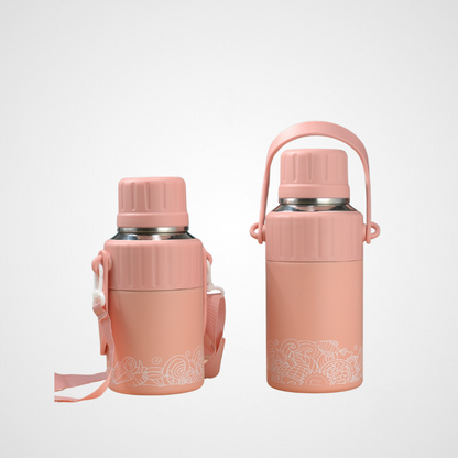 Water Bottle With Handle Vacuum Flask Stainless Steel Insulated Outdoor Thermos Portable Sports Kettle Jug