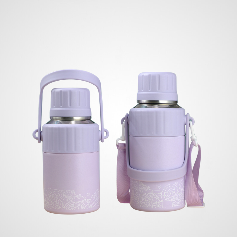 Water Bottle With Handle Vacuum Flask Stainless Steel Insulated Outdoor Thermos Portable Sports Kettle Jug