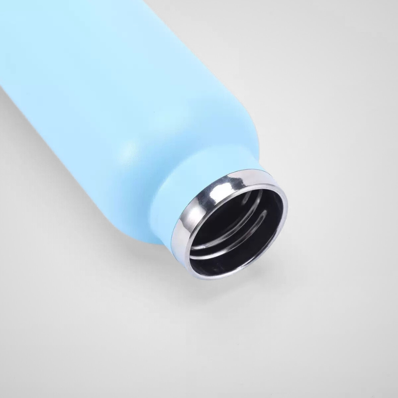 Sport Water Bottle Double Wall Thermos Vacuum Flask With Lid of Handle