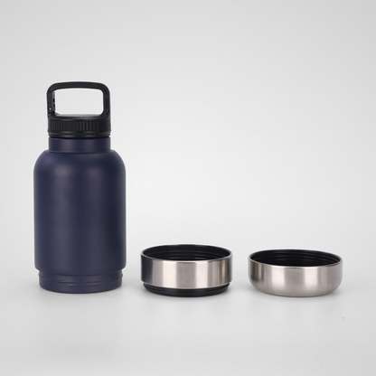 32oz Large Capacity Double Wall Vacuum Flask Stainless Steel Insulated Thermos Water Bottle With Handle
