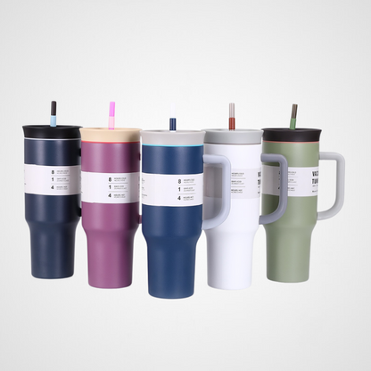 Leak Proof Tumbler Cups Stainless Steel Travel Tumbler Insulated 40oz Tumbler with Handle