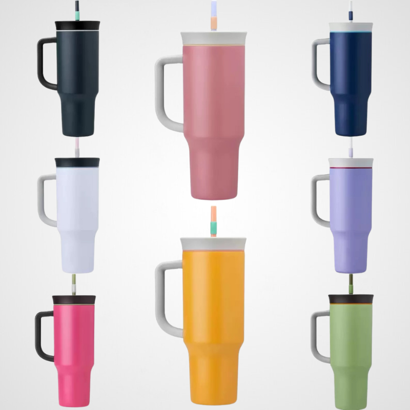 Leak Proof Tumbler Cups Stainless Steel Travel Tumbler Insulated 40oz Tumbler with Handle