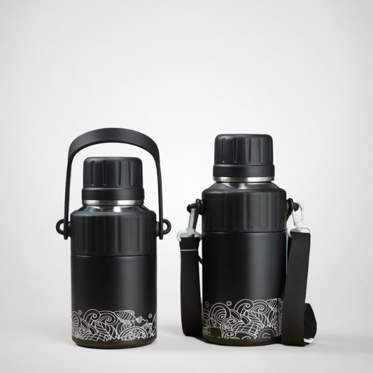 Water Bottle With Handle Vacuum Flask Stainless Steel Insulated Outdoor Thermos Portable Sports Kettle Jug