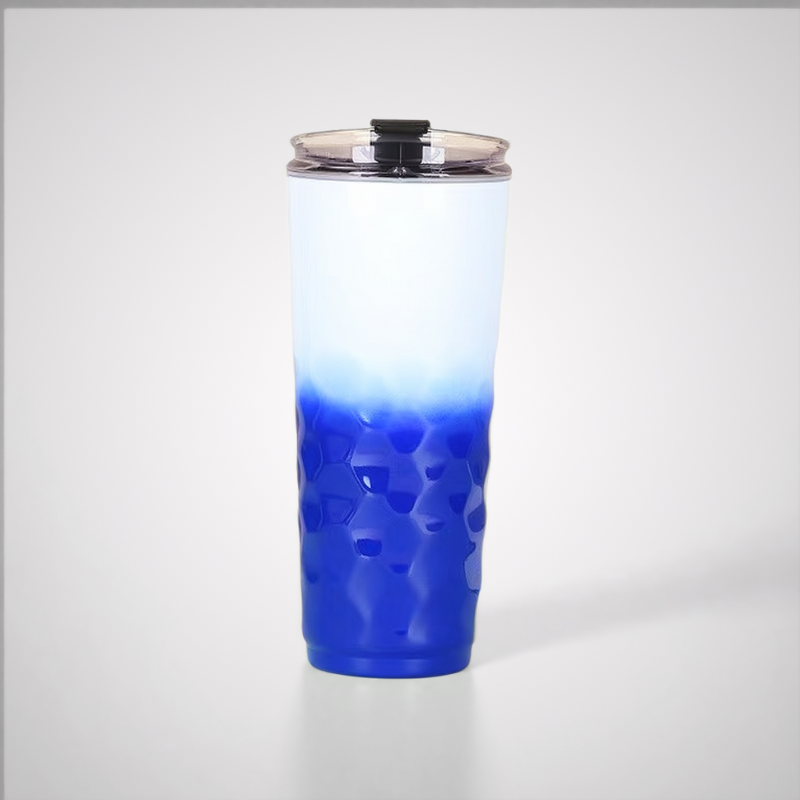 Gradient Double Wall Diamond Shaped Stainless Steel Wine Tumbler Mug