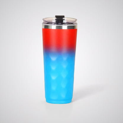 Gradient Double Wall Diamond Shaped Stainless Steel Wine Tumbler Mug