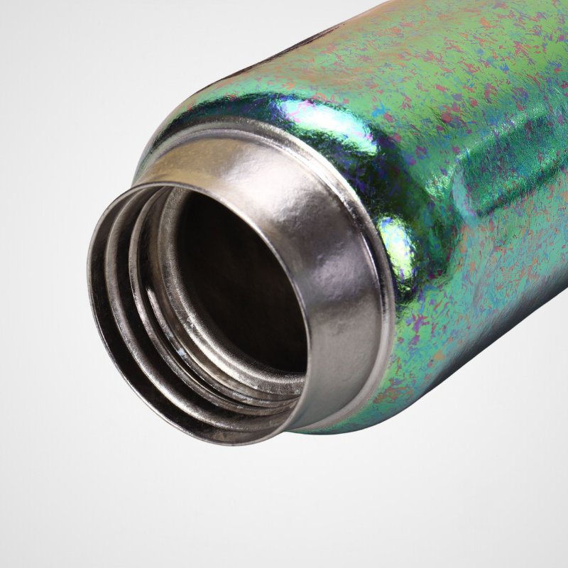 Custom 500ml Titanium Double Wall Water Bottle Silver Insulated for Outdoor Camping With Direct Drinking Lid