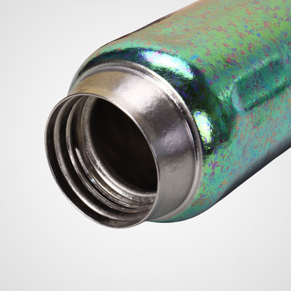 Custom 500ml Titanium Double Wall Water Bottle Silver Insulated for Outdoor Camping With Direct Drinking Lid