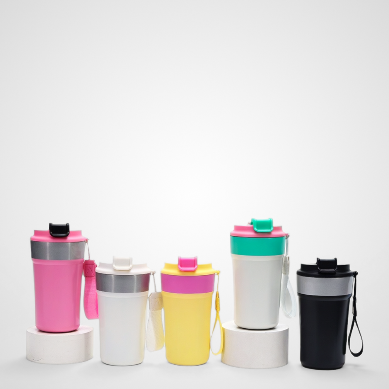 Powder Coated Insulated Stainless Steel Coffee Mug with Lid
